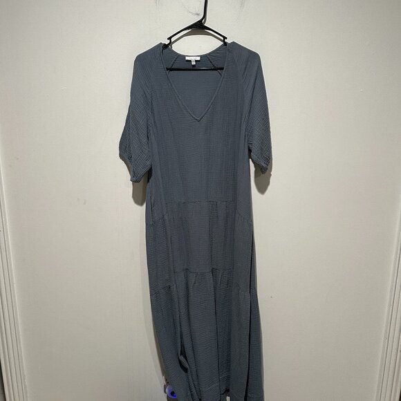 CALME Johnny Was Cotton Raglan Tiered Gauze Dress Size S - Picture 3 of 6